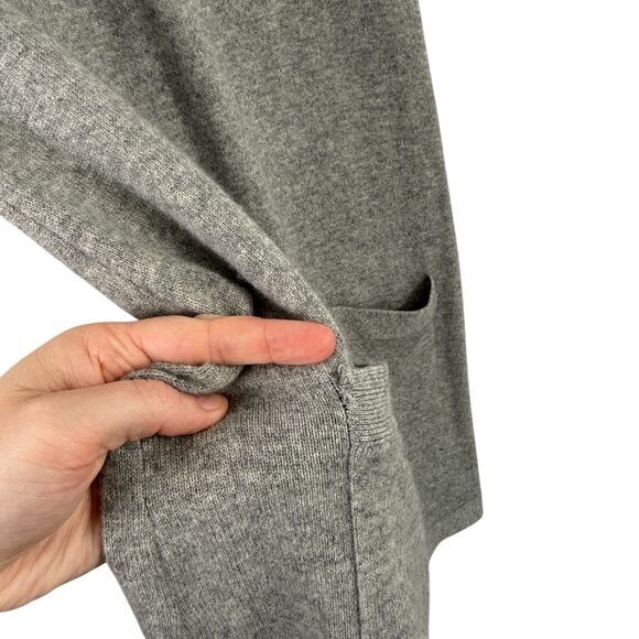 Theory Candace 100% Cashmere Sweater Dress Grey Pockets Womens Medium - Picture 2 of 7